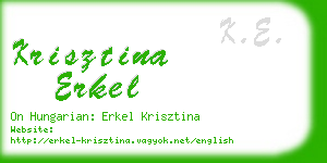 krisztina erkel business card